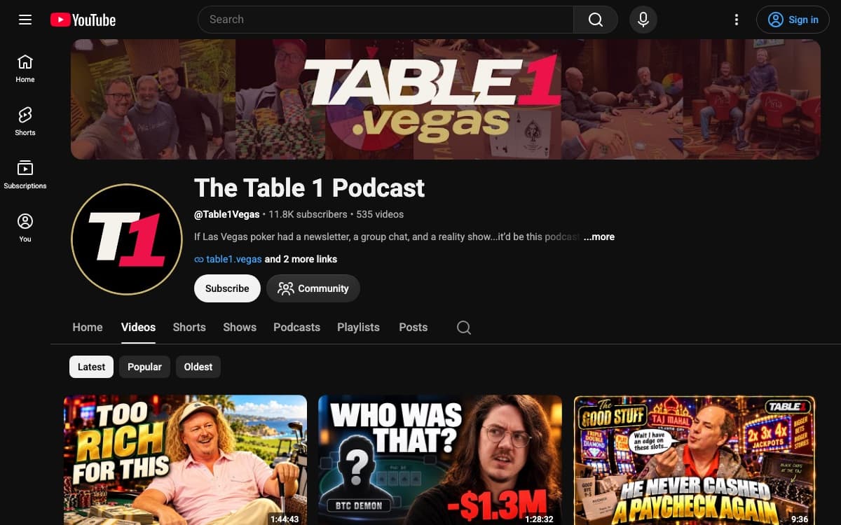 Table 1 homepage